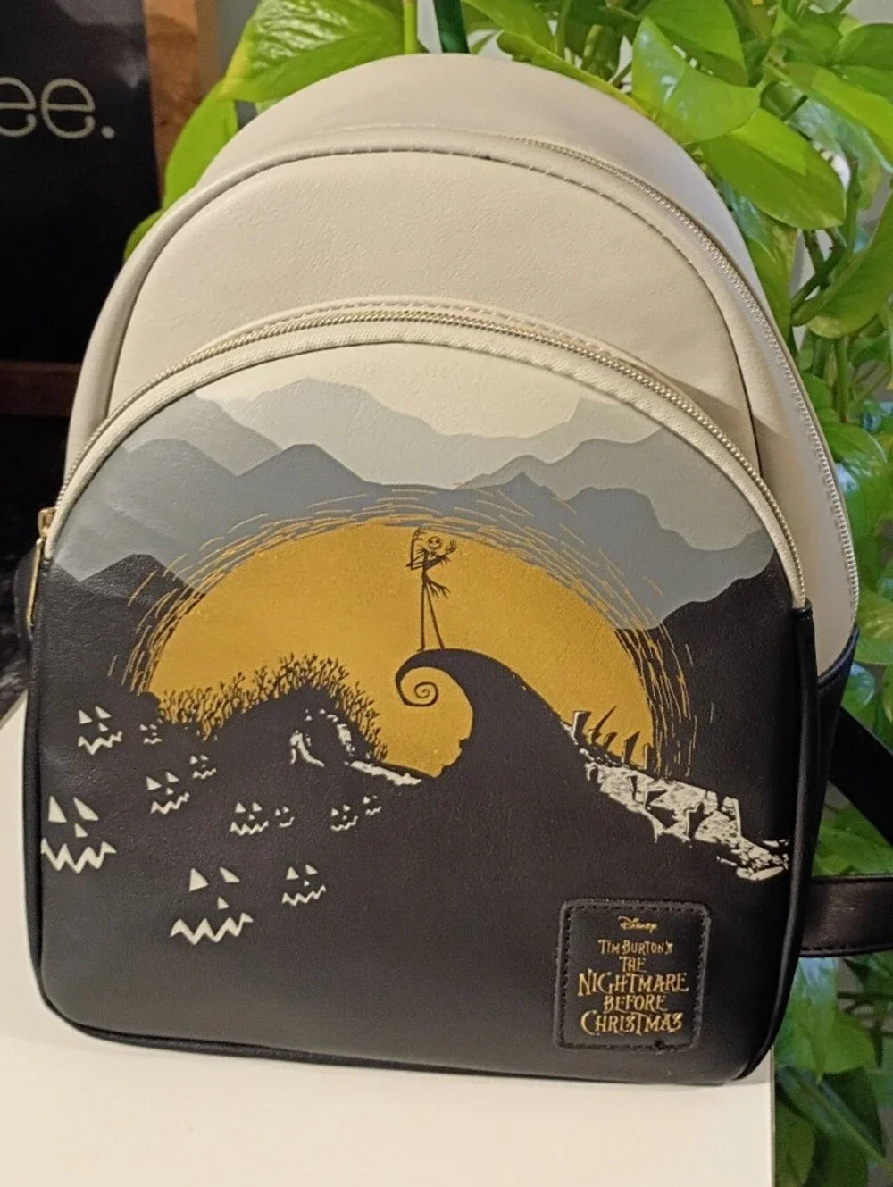 Disney The Nightmare Before Christmas Mini Backpack - Black, Cream & Gold